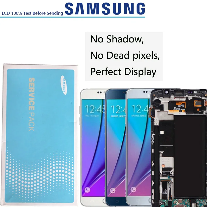 2560*1440 5 7 ''Супер AMOLED дисплей для SAMSUNG Galaxy Note LCD N9200 N920F N920A N920T N920C N920V сенсорный