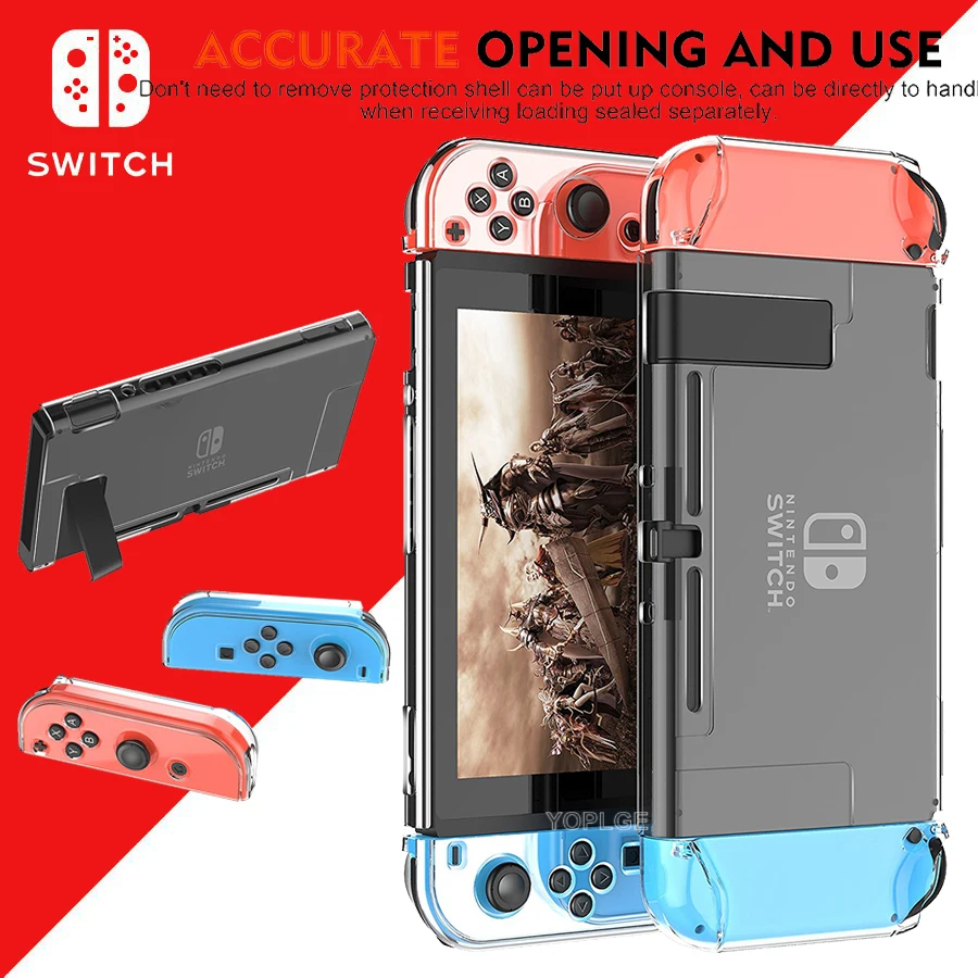 Защитный чехол для Nintendo Switch жесткий с кристаллами тонкий игровой консоли
