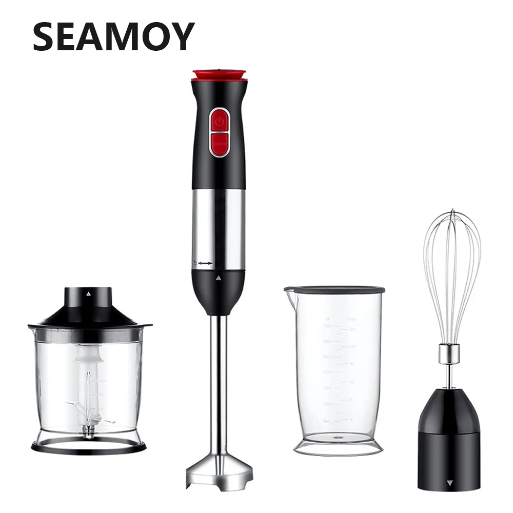 

Seamoy Hand Blender 4 in 1 Portable Immersion Blender for Kitchen Food Processor Stick With Chopper Whisk Electric Juicer Mixer