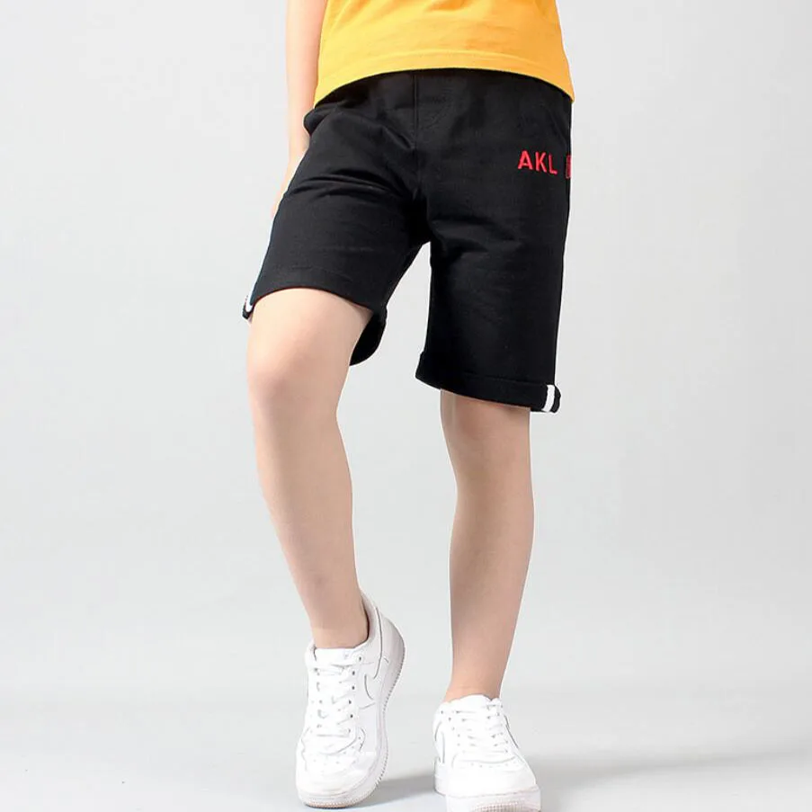 Летние Короткие брюки для мальчиков детские до колена пляжные подростковые