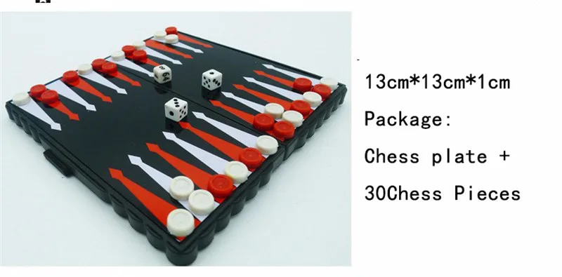 Портативный Профессиональный пластиковые магнитные Нарды фишек и кости набор