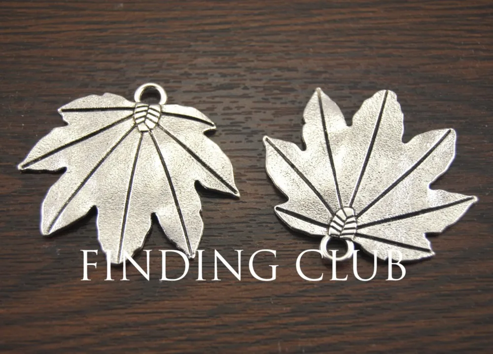 6 шт. серебряные подвески из цинкового сплава|charm pendant diy|charm pendantleaf charm |