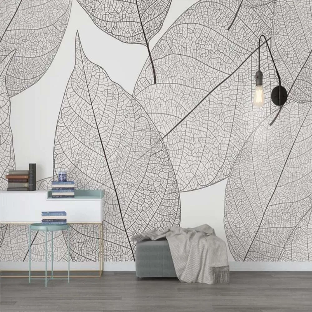 

3D Tree Leaves Vein Mural Wallpaper Art Wall Decals HD Printed Photo Wall Paper View Wallpapers Murals Custom Contact Paper