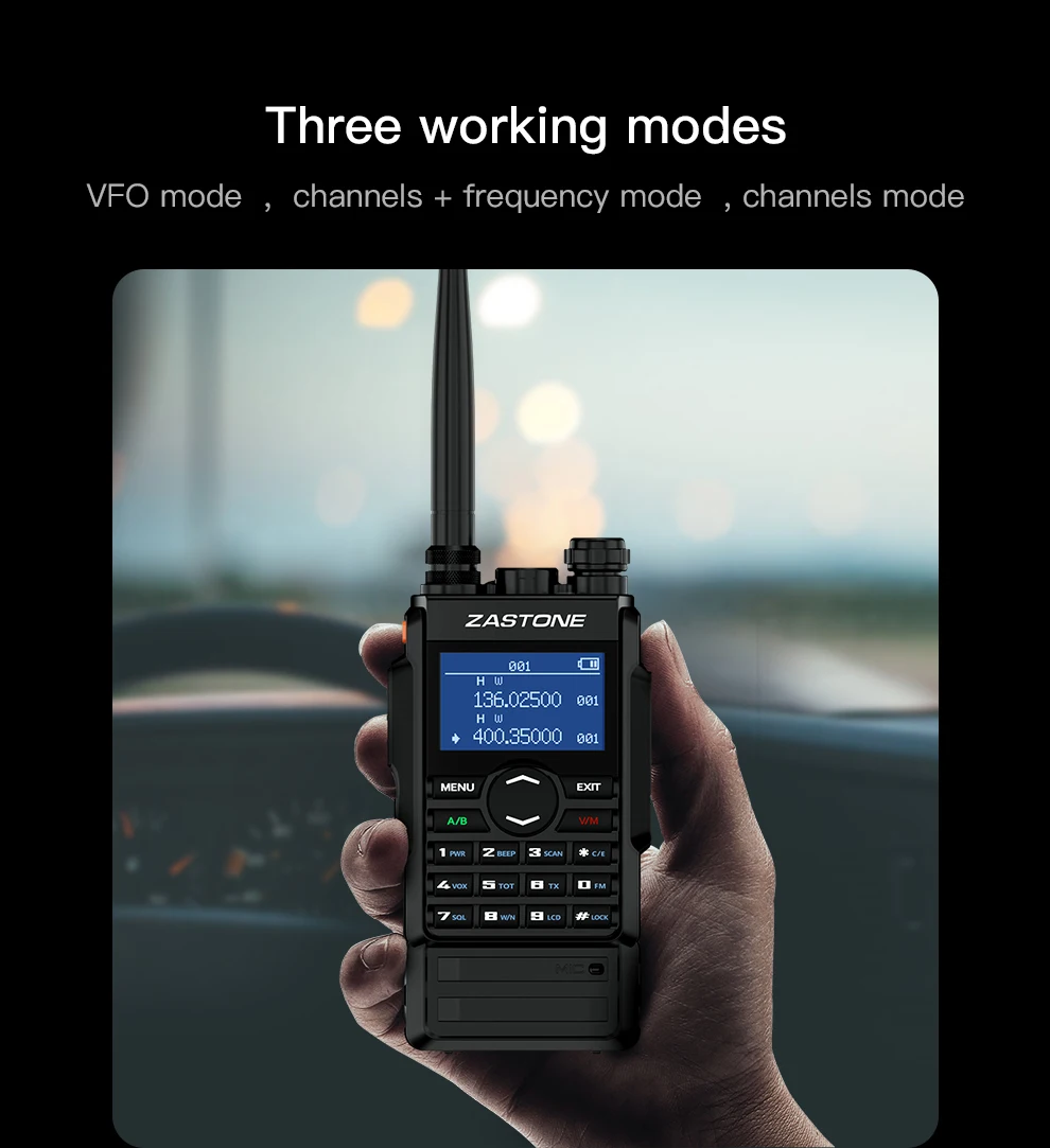 Zastone M7 рация 8 Вт Двухдиапазонная UHF 400-480 МГц/VHF 136-174 МГц 2600 мАч двойной PTT двухсторонний радио коммуникатор