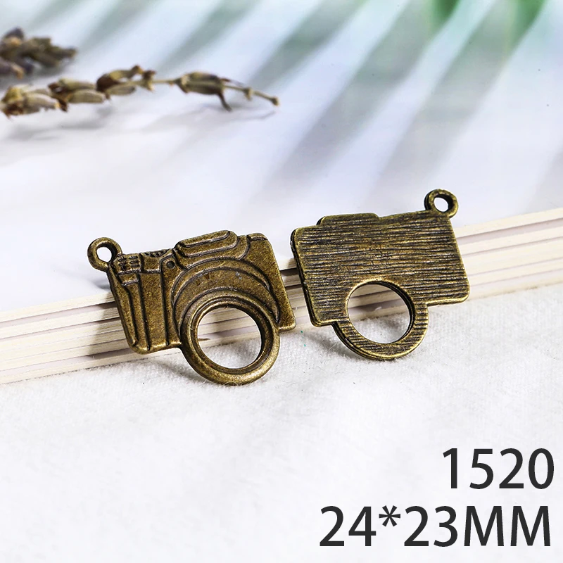 

24*23mm 6pcs Camera Alloy Pendant For Diy Jewelry Making 2 Colors Antique Silver Antique Bronze No.1520
