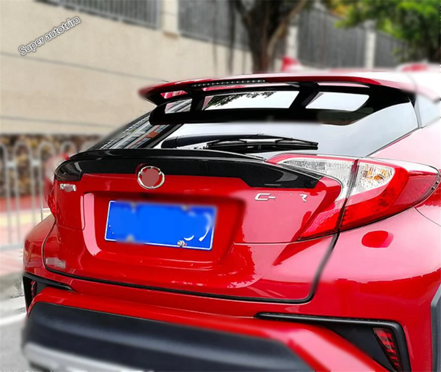

Lapetus Rear Trunk Tail Wing Spoiler Performance Spoiler Cover Trim Carbon Fiber ABS Fit For Toyota C-HR CHR 2016 - 2020