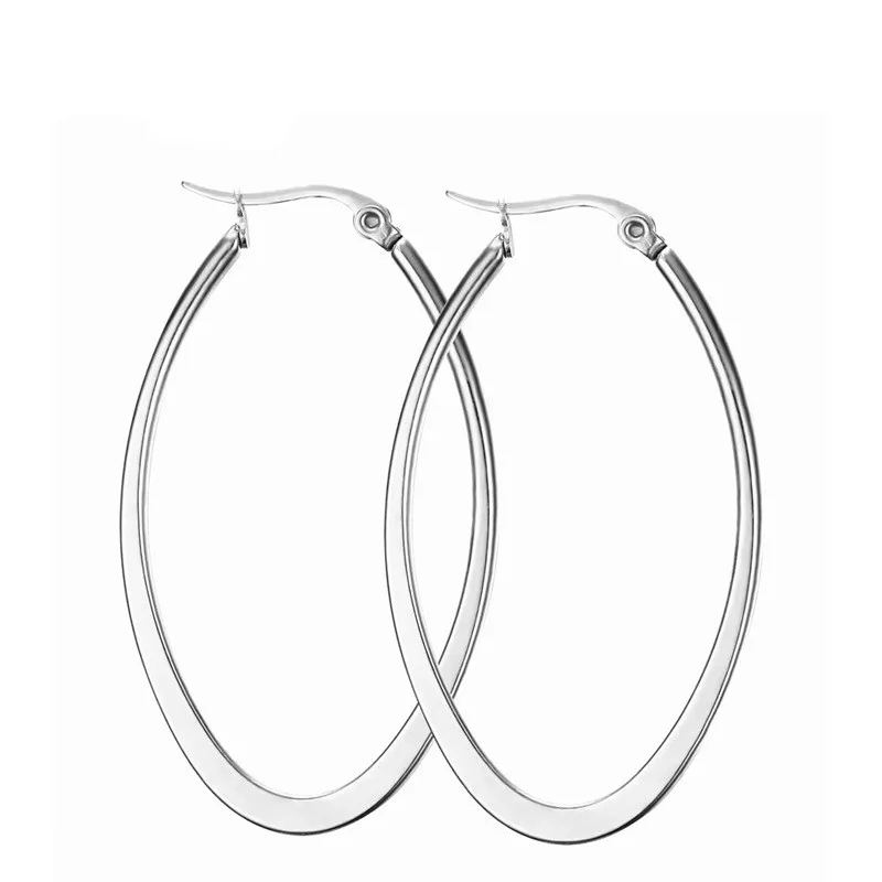 Тенденция гладкой Titanium Серьги Jewelry корейский гипоаллергенный прямой EH-051 |