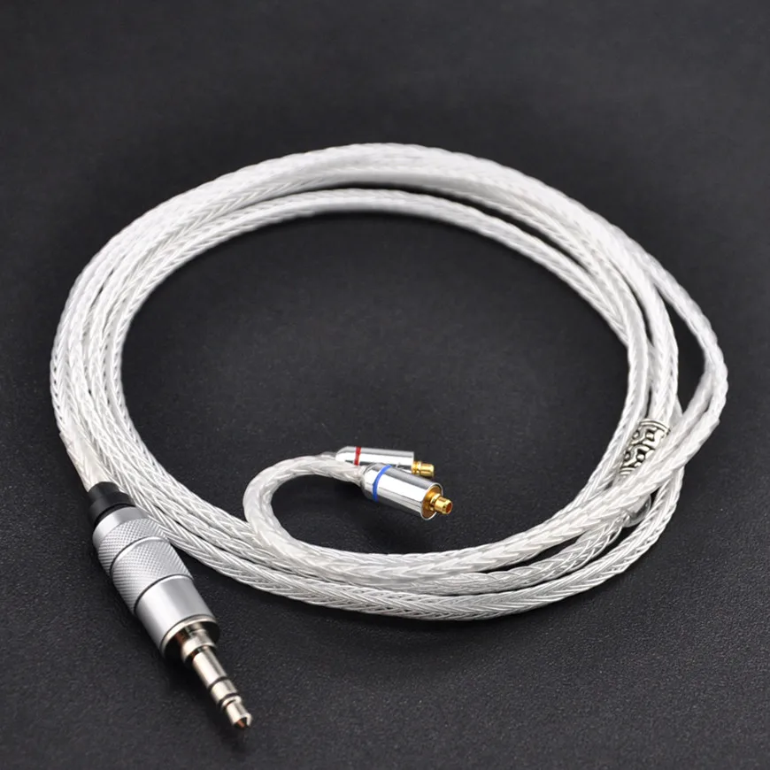 Wooeasy 2 5/3 5 мм 16 ядер посеребренный кабель для наушников LZ A4 DQSM VT AUDIO SHUER846 MMCX Connetor