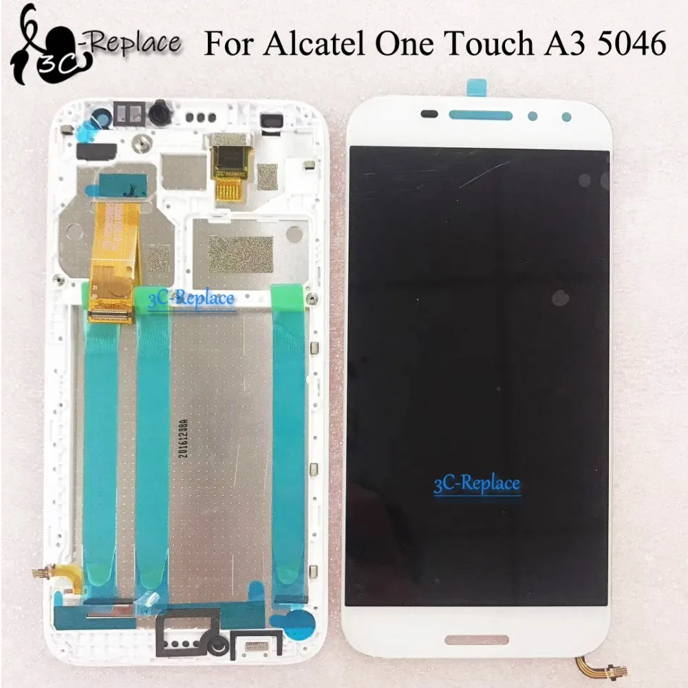 Высокое качество белый 5 0 &quotдля Alcatel One Touch A3 5046 5046Y 5046D 5046X ЖК дисплей Дисплей