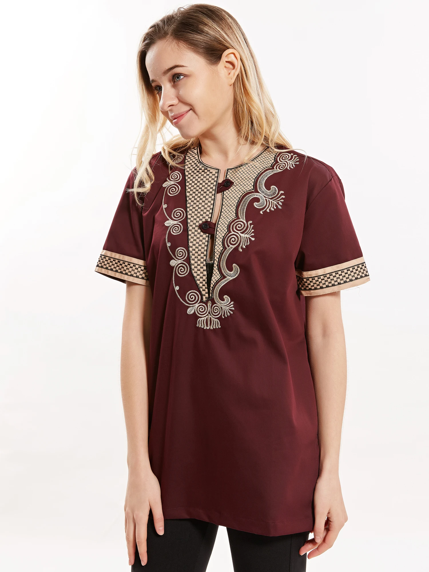 Унисекс Dashikiage мусульманская рубашка вышитая индивидуальная одежда jelaba homme