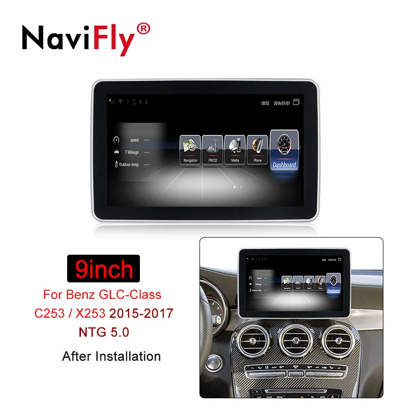 Navifly 3g ram Android HD экран автомобильный аудио gps мультимедийный плеер для Mercedes Benz GLC X253- поддержка DVR Камера просмотра