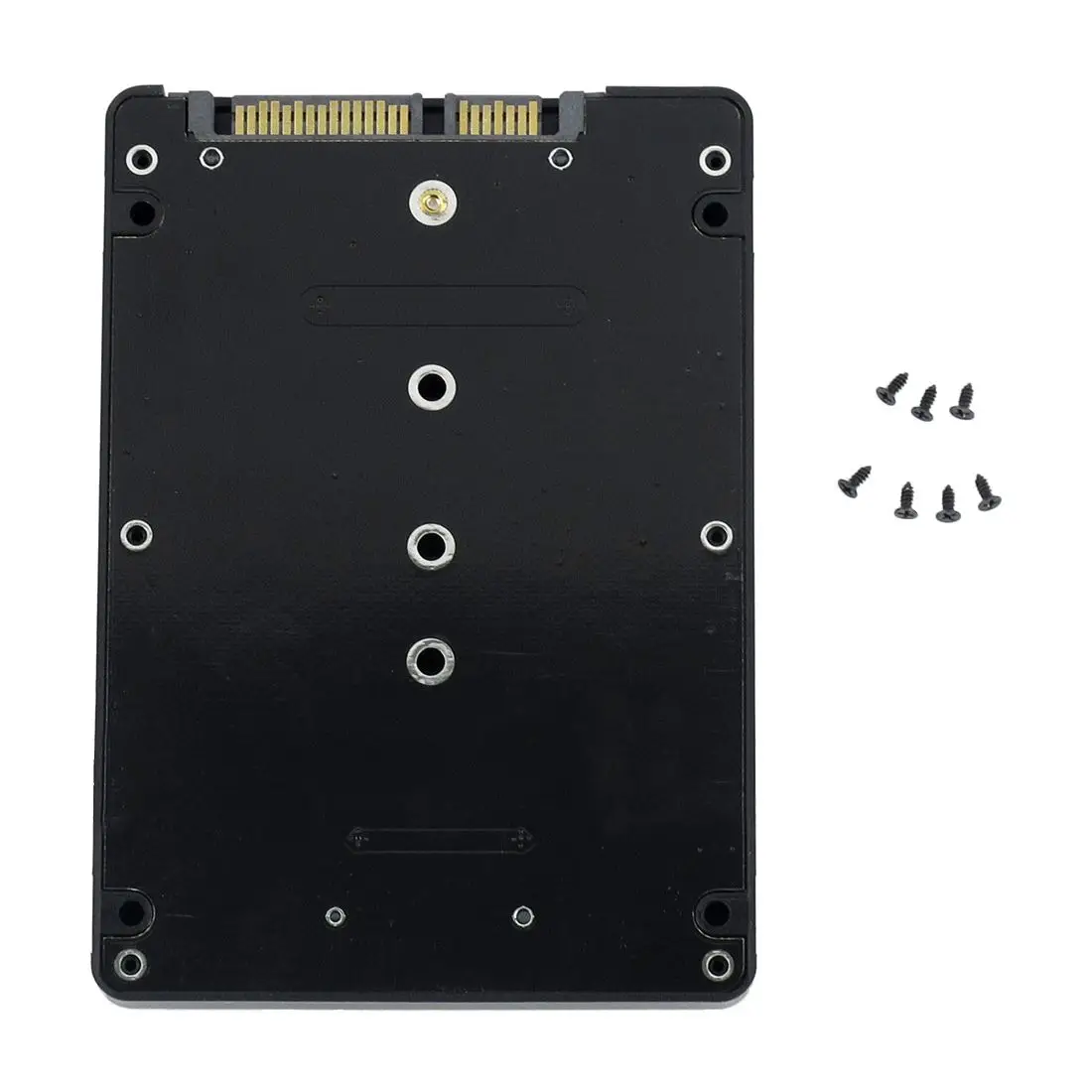 Топ черный B + M ключ гнездо 2 M.2 NGFF (SATA) SSD до 5 SATA адаптер карта с чехлом|Кабели для