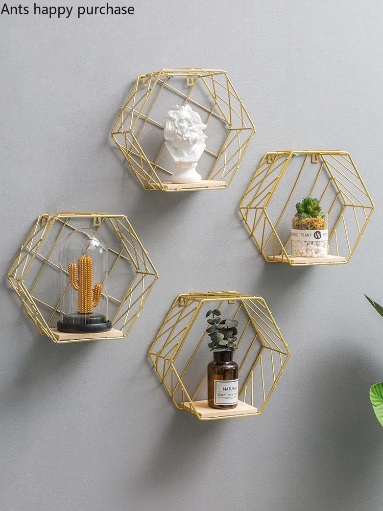 Креативная настенная полка в скандинавском стиле железные настенные украшения