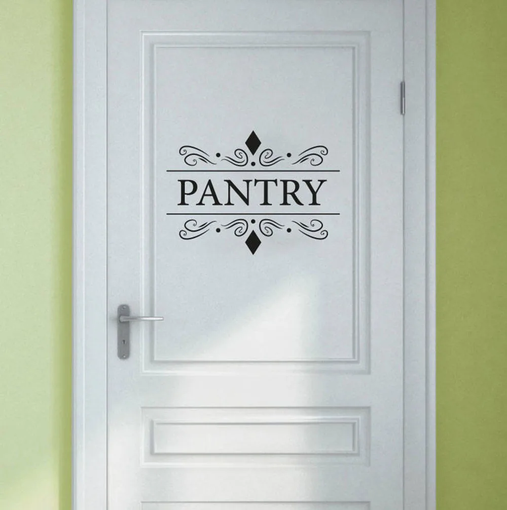 

Pantry Decal Sign Vinyl Wall Sticker for Door Glass Removable Self Adhesive Wall Decals Mural Home Decoration Interior D304