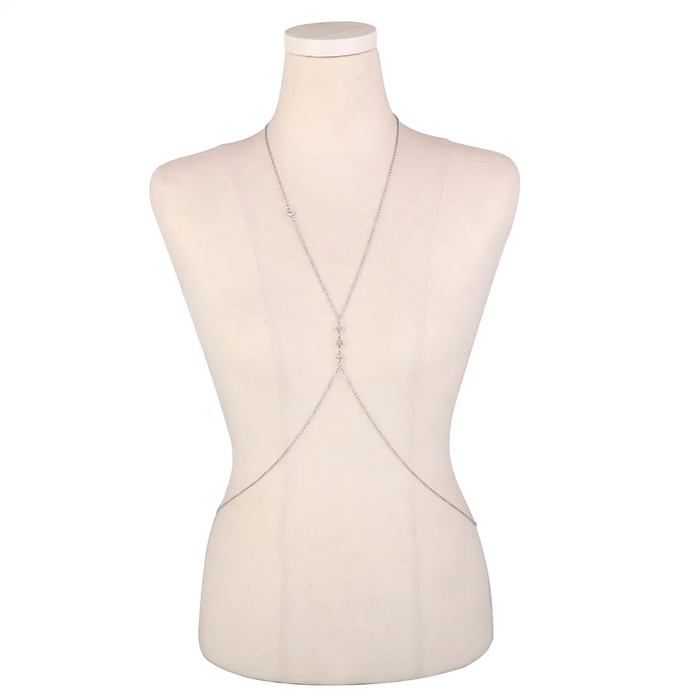 Очаровательная Женская цепочка из нержавеющей стали летний Кристальный