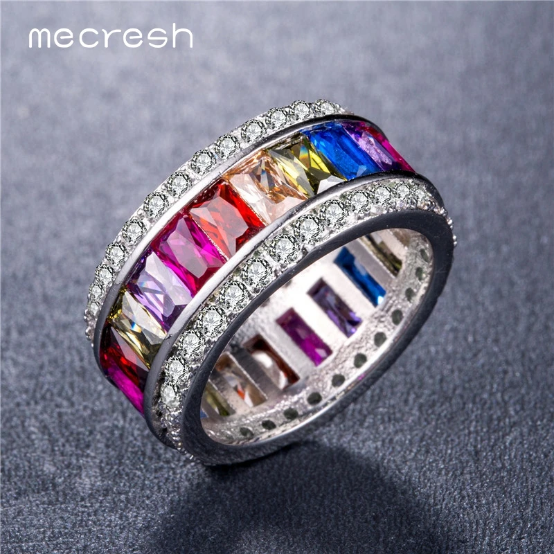 Mecresh Bohemia AAA + CZ женские кольца модные вечерние выпускного вечера пышные ювелирные