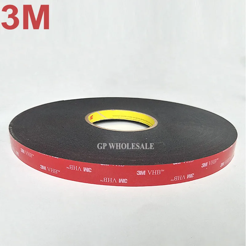 3M VHB 5952 Black Heavy Duty Mounting Tape Double Sided Adhesive Acrylic Foam Tape sticky to Glass,Metal 19mm width x33Meters