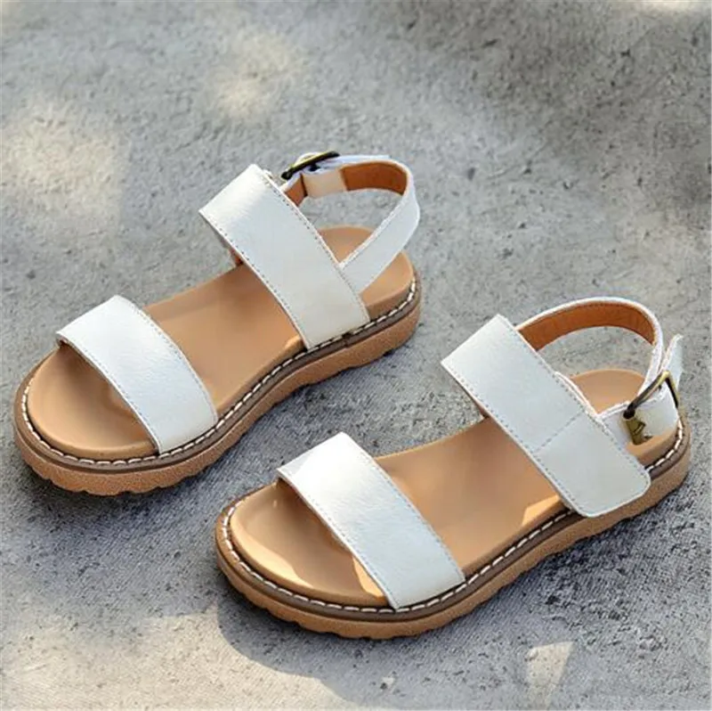 Новые летние детские сандалии Weoneit для девочек мягкая кожа обувь принцессы