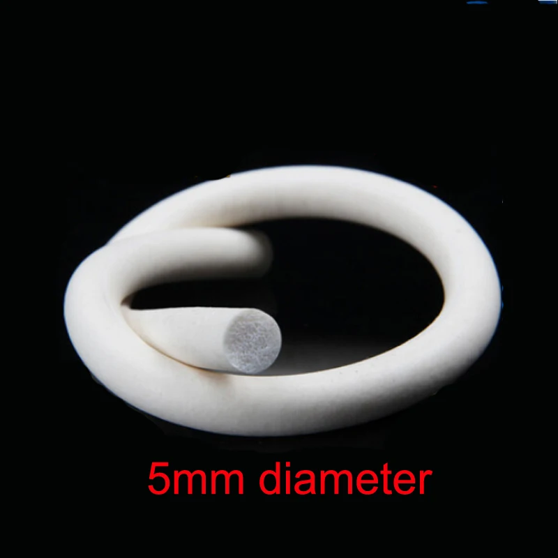 

5mm diameter silicone rubber foam seal strip round cord