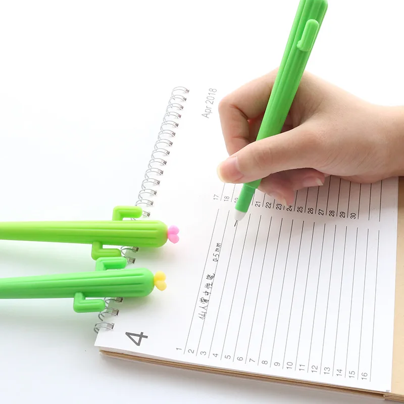 36 шт./лот креативная гелевая ручка с цветущим КАКТУСОМ/черная водная