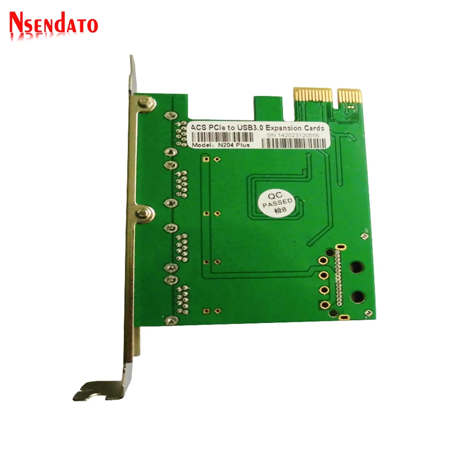 Оригинальный адаптер N204 Plus ACS PCI-E к USB 3 0 с 4 портами плата расширения для внешнего