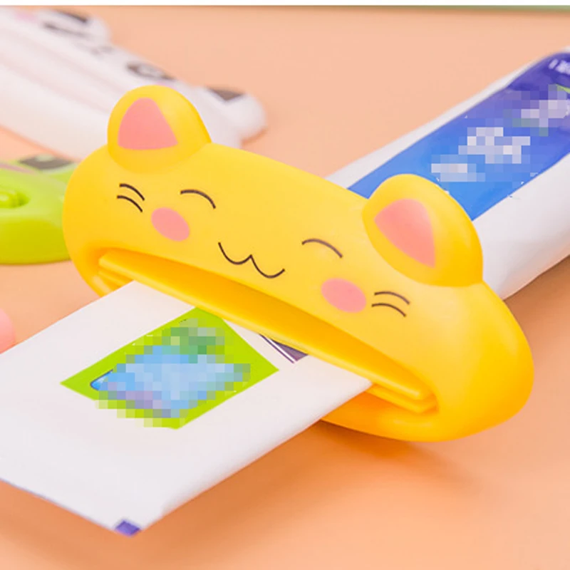 1 шт. мультфильм улыбающееся лягушка животных клип зубная паста соковыжималка