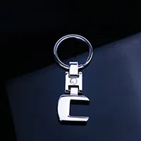 Брелоки для Mercedes Benz CLS GL GLK GLC ML SLK AMG A B C E S 3D автомобиля брелок для ключей Металл кольцо брелоки брелки - Название цвета: C