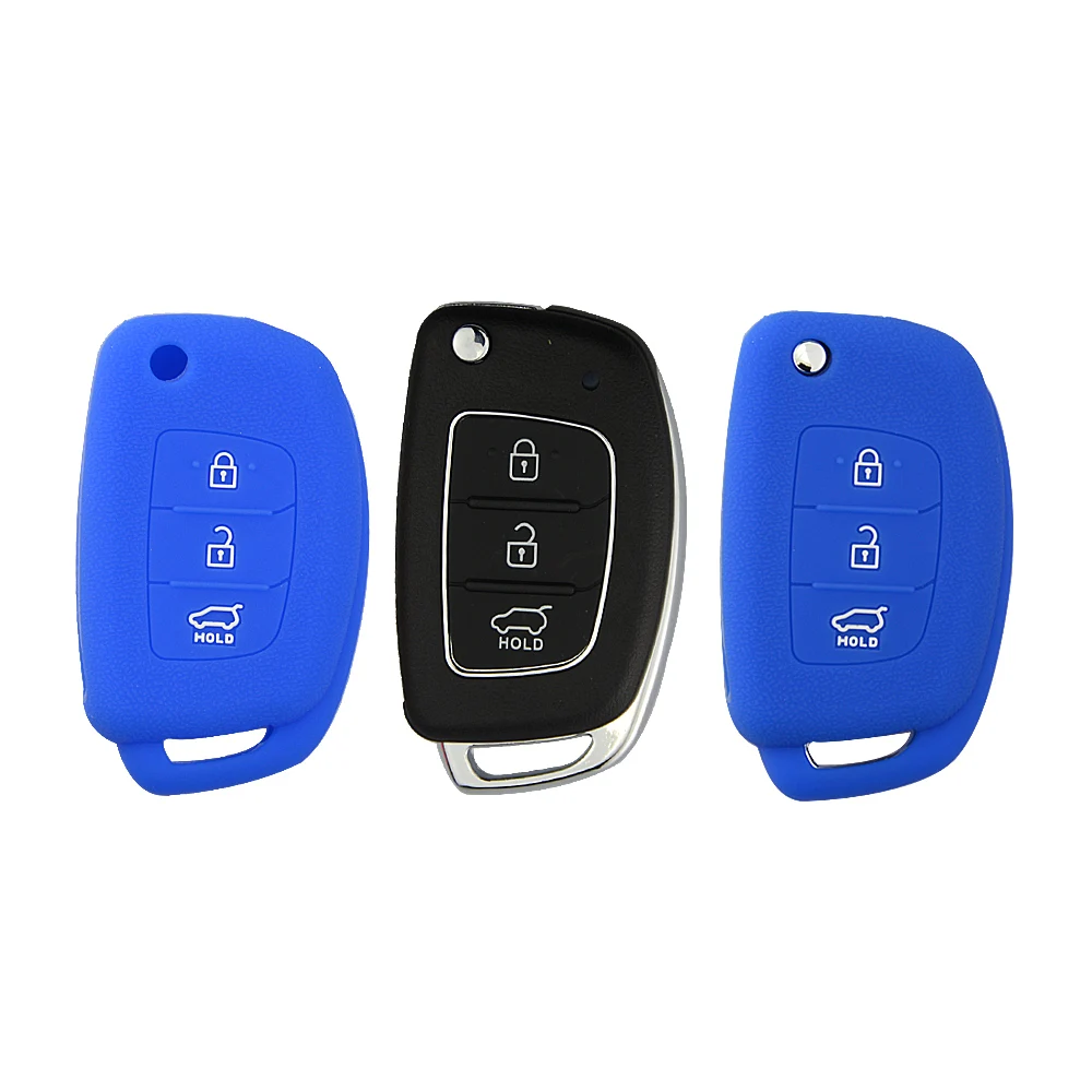 Высокое качество 3 кнопки силиконовый Автомобильный Дистанционный Брелок чехол