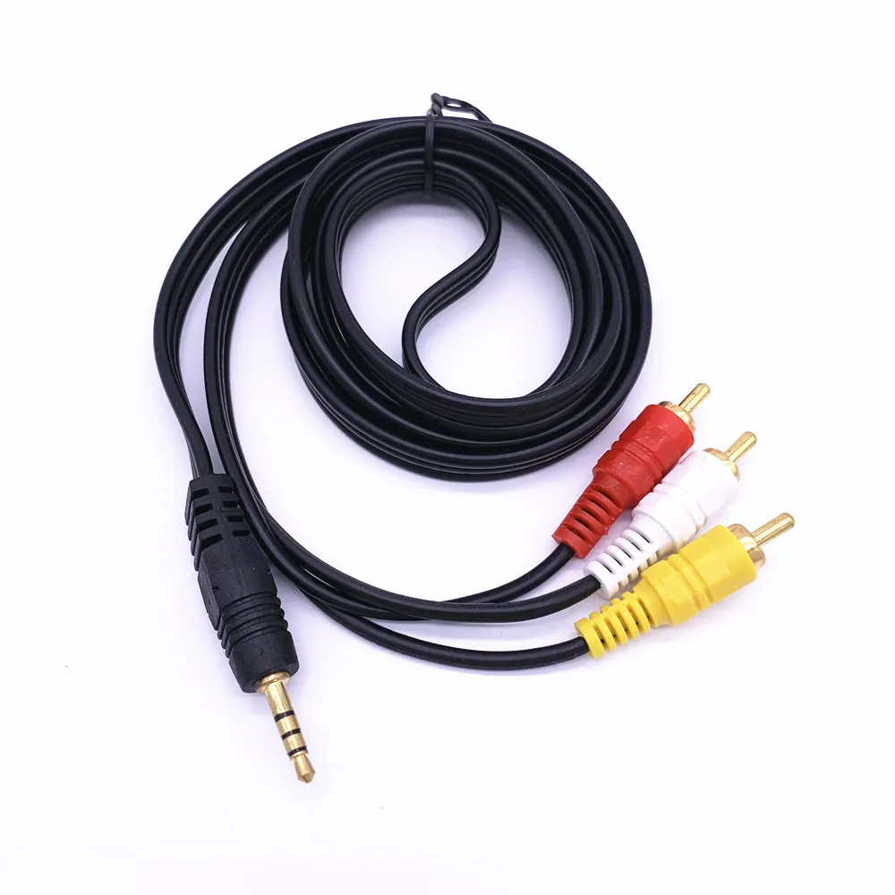 Кабель от 3 5 мм до 3RCA AV A V для телевизора кабель подключения к видеокамере