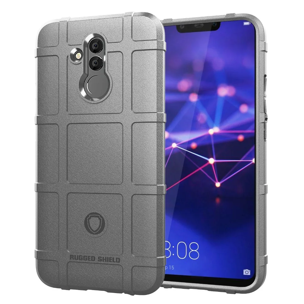 Mate 20 Lite чехол с защитой от падений гибридный кожаной текстурой мягкий из тпу для