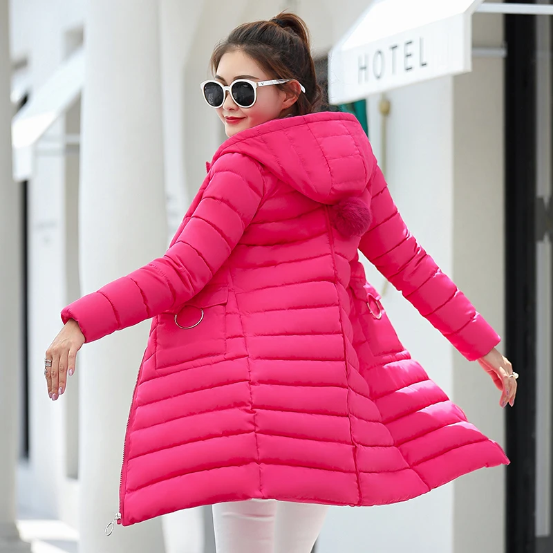Новинка 2018 зимняя куртка модные женские парки толстая теплая пуховая хлопковая