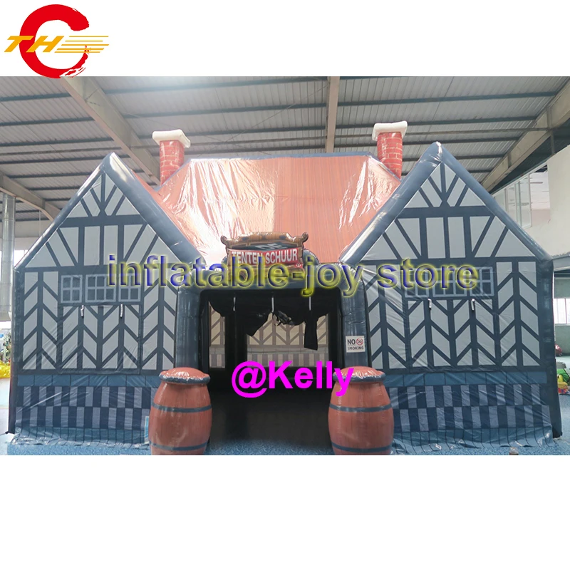 Free air shipping irish pubs tent for party rental durable pvc tarpaulin inflatable bar with barrels | Игрушки и хобби