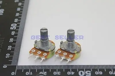20pcs B100K B1K B500K B5K B10K B20K B50K Potentiometer Pots Linear Shaft 20mm