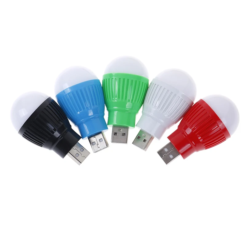1 шт. мини USB Светодиодная лампа портативная 5 В Вт энергосберегающая шариковая