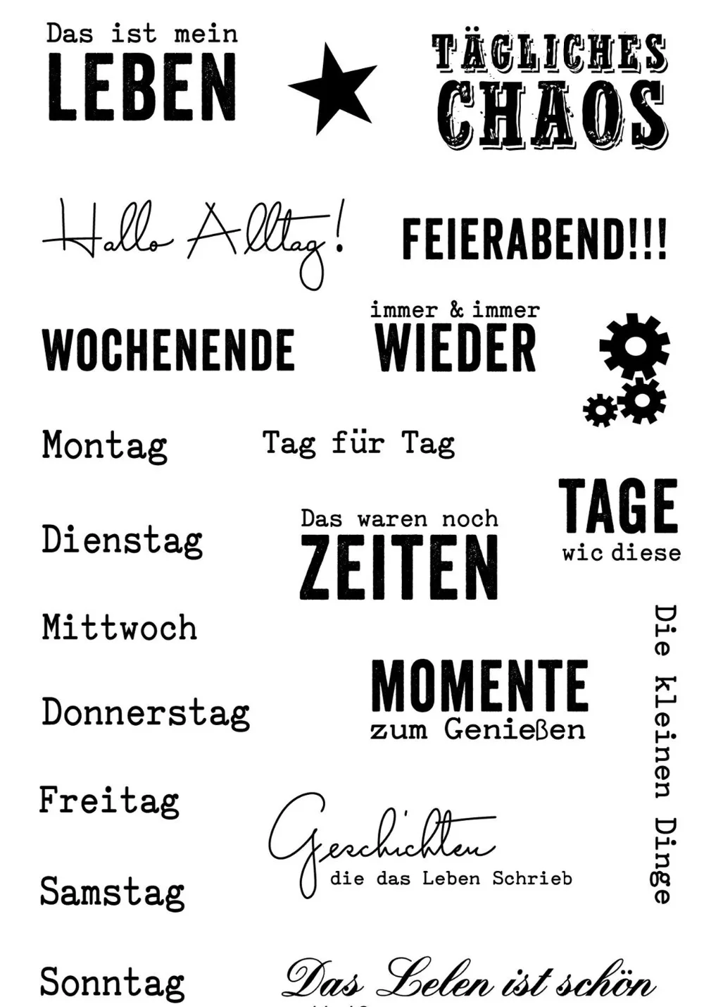German word stamp Clear Stamp for Scrapbooking Transparent Silicone Rubber DIY Photo Album Decor R06 | Дом и сад