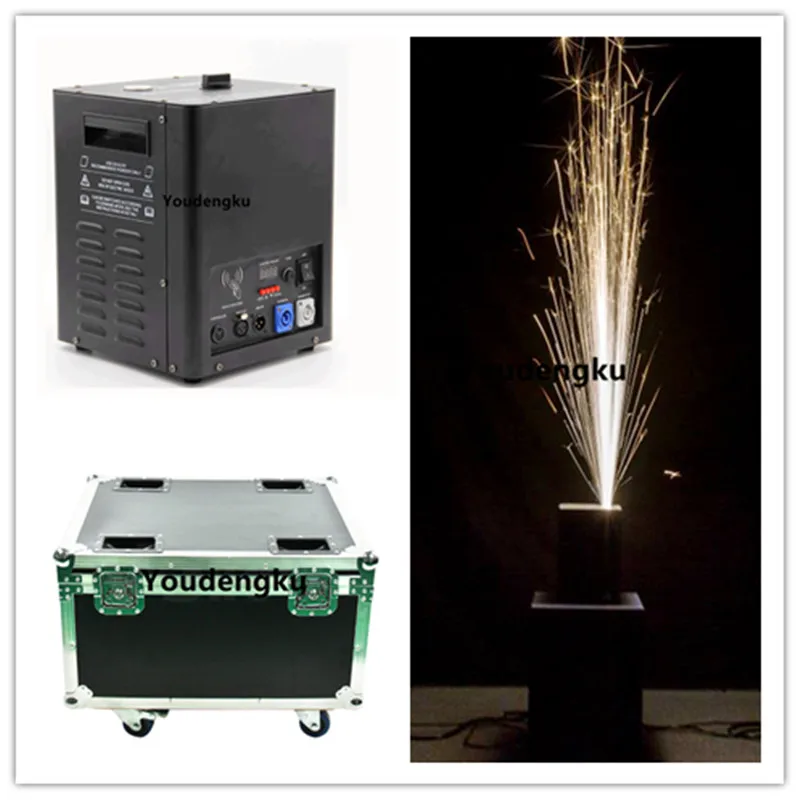 

8 pieces with case 100% Safe New Year Occasion 750W stage Fireworks Cold Pyro Fountain Machine DMX remote Control