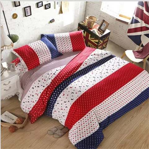 Полосатый постельное белье в клетку полный комплект Королевский супер размер