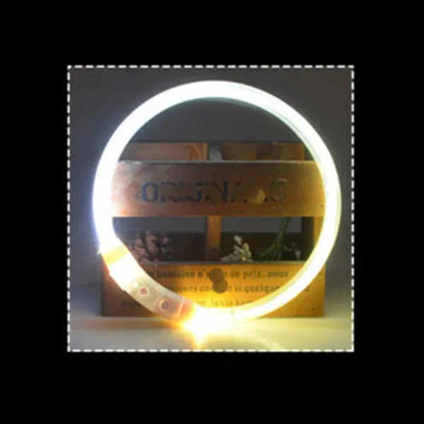 2 Светящийся ошейник для собак, заряжаемый от usb, светодиодный, мигающий, ночной ошейник для собак, светящийся, безопасный ошейник для щенков, кошек - Цвет: 2