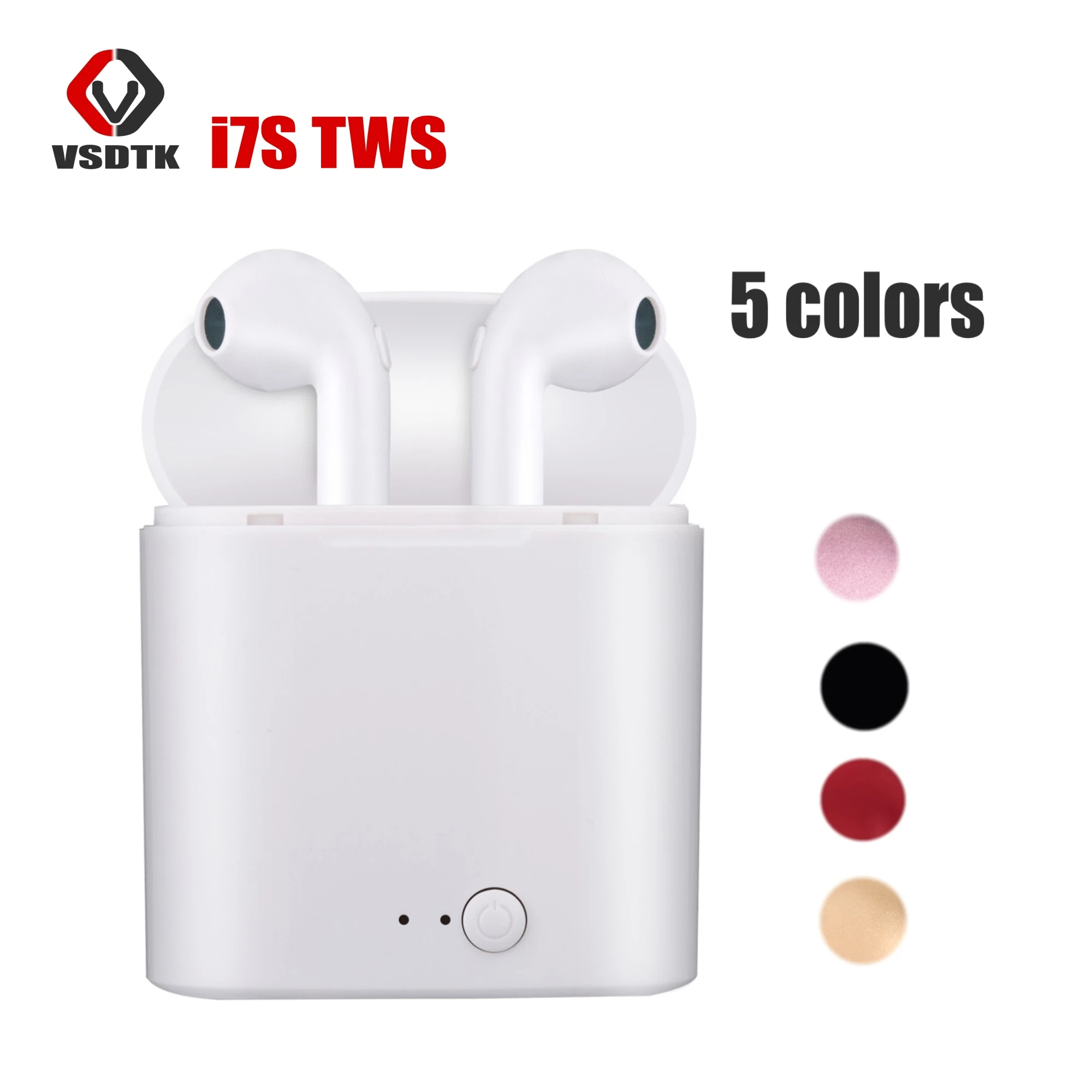 2019New i7s СПЦ Bluetooth наушники Беспроводной гарнитуры стерео вкладыши с загрузочной