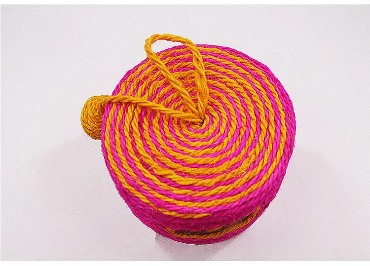 Игрушка для сизаля мячи кошек Плетеный барабанный тип бургера износостойкая