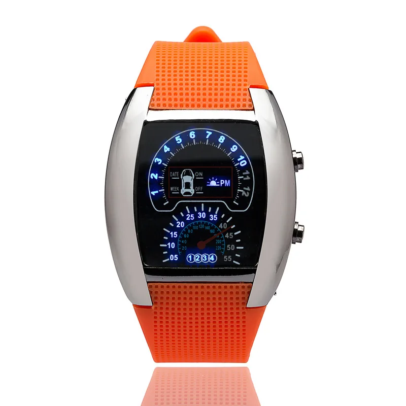 Инновационные Новые Модные часы LED Вспышкой Цифровые Часы приборной доске