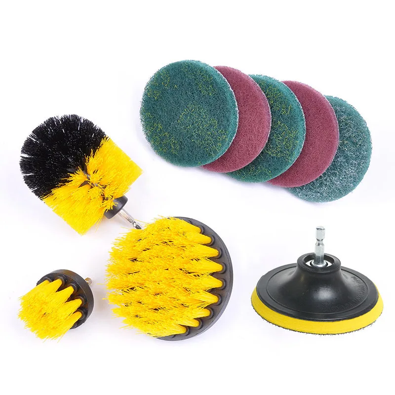 

Newly 10Pcs/Set Tile Grout Power Scrubber Cleaning Drill Brush Kit Scrub Tub Cleaner Tools XSD88