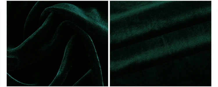 15 ink green 1 метр шелковая велюровая ткань для шитья бархатная ткань однотонная ткань элегантная telas жир четверти стеганая для лоскутного шитья ширина 55 дюймов - Цвет: 15 ink green