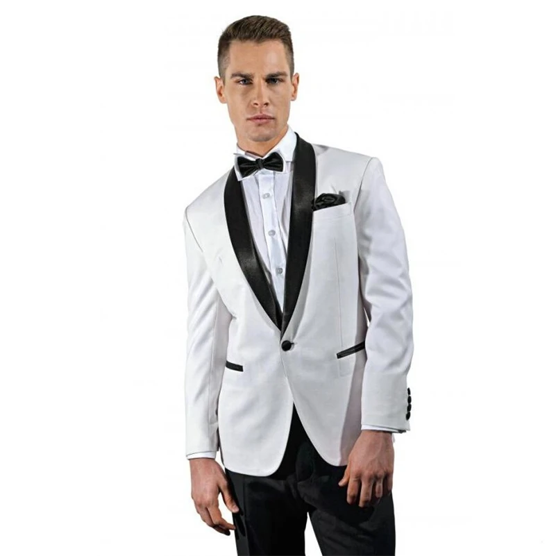 Новое поступление мужские Костюмы Groomsmen шаль нагрудные жениха Смокинги для