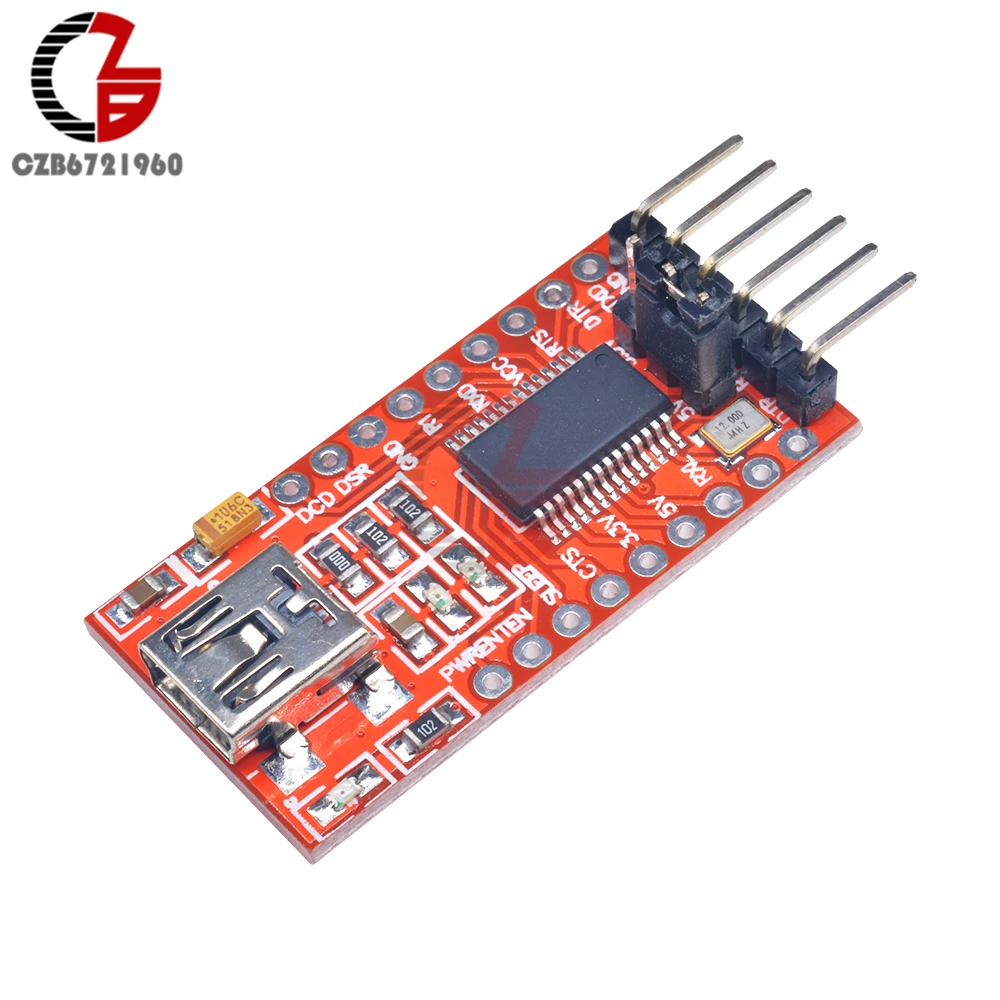 T232RL FT232 FTDI мини-флеш-накопитель USB к ttl модуля преобразователя постоянного тока 3,3 V 5,5 V последовательный адаптер доска мини Порты и разъёмы приемопередатчик сигнала ttl CMOS датчик уровня