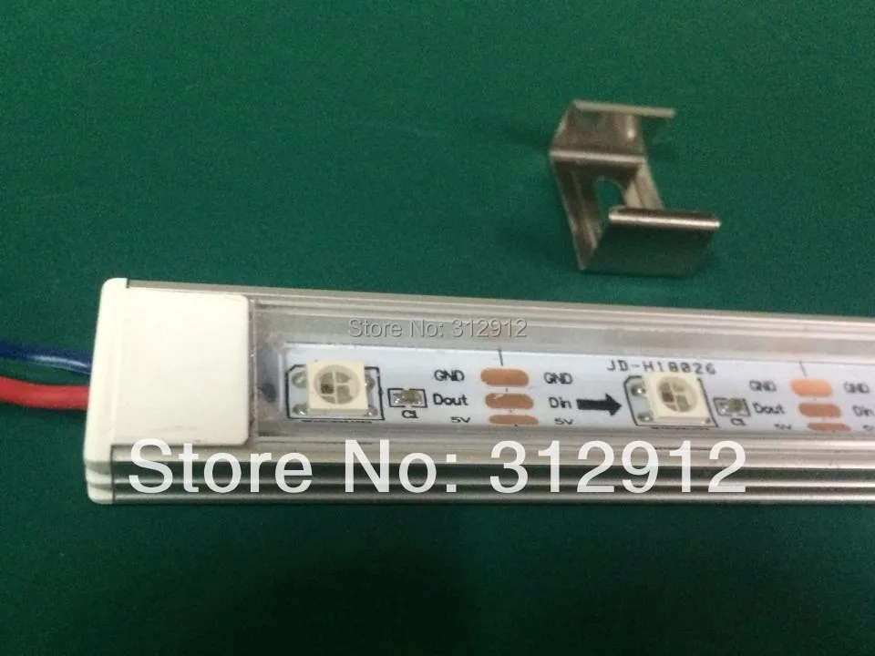 

1m DC5V WS2812B LED rigid bar,32pixels/m;with transparent cover