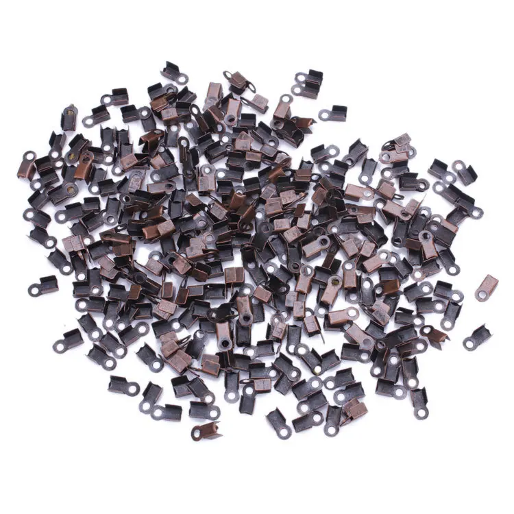 200 шт./лот ожерелье/шнур обжимные концевые наконечники W/Loop 4x9 мм DIY ювелирные