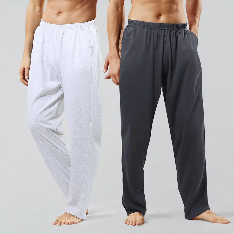 cotton 6 Модные мужские Пижамные брюки из модала и хлопка, летние однотонные тонкие мужские штаны для сна, Свободные повседневные пижамные брюки, Новая Домашняя одежда MA50193 - Цвет: cotton 6