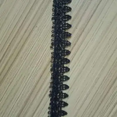 black width 2.2CM 3 ярда черное белое кружево, лента, тесьма, ширина 1,3 см-4,6 см, отделочная ткань, сделай сам, вышитый сетчатый шнур для шитья, украшения, Африканское кружево - Цвет: black width 2.2CM