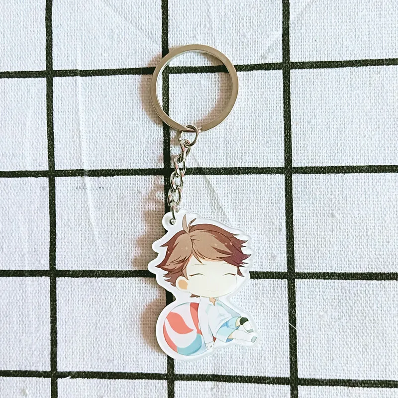 Акриловая цепочка для ключей с подвеской аниме Haikyu Nekoma школьная волейбольная
